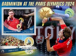 Souvenir Sheet, Olympic Games in Paris in 2024 Badminton, Burundi,  , Badminton, Olympic Games, Sports