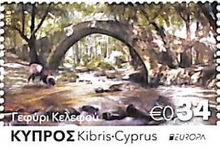 Stamp, Kelefos Bridge, Cyprus,  , Architecture, Bridges, C.E.P.T. / Europe, Sheep