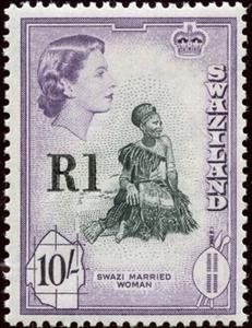 Stamp, Married Woman Surcharged, Eswatini (Swaziland),  