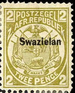 Transvaal ZAR 2p overprinted 'Swaziland'