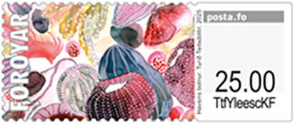 Stamp, Bottom of the Sea Artwork ATM Stamps, Faroe Islands,  , Art
