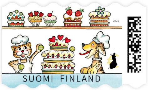 Stamp, Friendship : It's Better Together, Finland,  , Cats, Dogs, Greetings