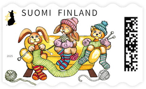 Stamp, Friendship : It's Better Together, Finland,  , Cats, Dogs, Greetings, Rabbits