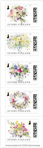 Se-tenant, Meadow Flowers, Finland,  , Flowers