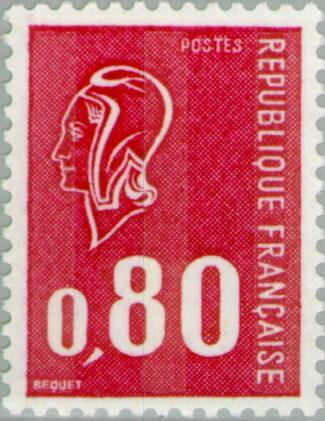 Marianne type Bequet (3 strips phosphorus; card stock)