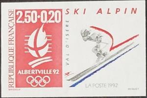 Stamp, Olympic Games- Alpine Skiing - Val d'Isere, France,  , Olympic Games, Skiing, Special Occasions, Sports, Winter Sports
