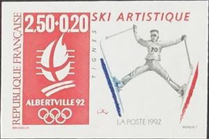 Stamp, Olympic Games- Tignes - Freestyle Skiing, France,  , Olympic Games, Skiing, Special Occasions, Sports, Winter Sports