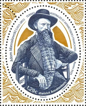 Stamp, Adam Mieroslawski, Naval Officer, French Southern and Antarctic Lands (TAAF),  , Military Officers
