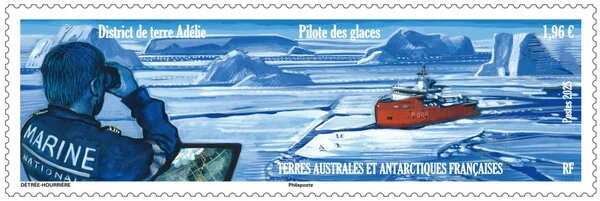 Stamp, Icebreaker Pilot, French Southern and Antarctic Lands (TAAF),  , Ice, Ice-breakers, Men, Ships