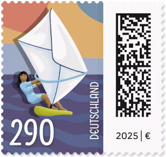 Letter as Windsurf Sail