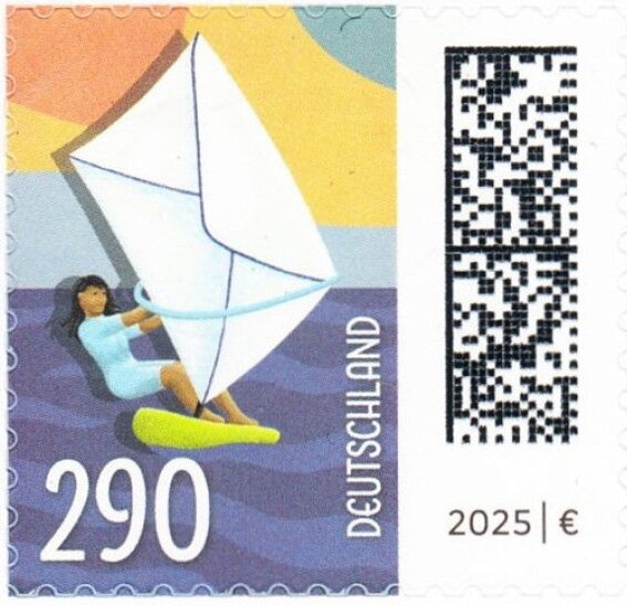 Letter as Windsurf Sail
