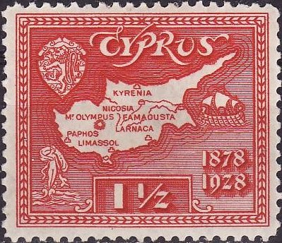 Map of Cyprus and Coat of Arms