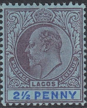 Stamp, King Edward VII, Lagos,  