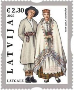 Stamp, Costumes of Latgale, Latvia,  , Suits and Costumes