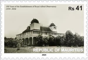 Stamp, Royal Alfred Observatory, 150 Years, Mauritius,  , Architecture, Meteorology