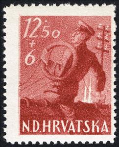 Stamp, Putting the Lines, Croatia,  
