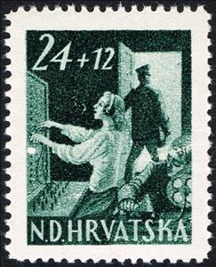 Stamp, Telephone Operator, Croatia,  
