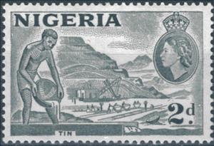 Stamp, Tin Mining - Type I, Nigeria,  