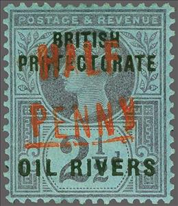 Stamp, Queen Victoria (1819-1901), Oil Rivers Protectorate,  , Crowns and Coronets, Famous People, Heads of State, Queens, Royalty, Women
