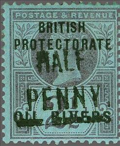 Stamp, Queen Victoria (1819-1901), Oil Rivers Protectorate,  , Crowns and Coronets, Famous People, Heads of State, Queens, Royalty, Women