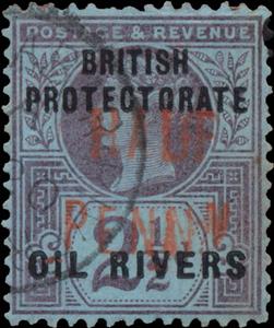 Stamp, Queen Victoria (1819-1901), Oil Rivers Protectorate,  , Crowns and Coronets, Famous People, Heads of State, Queens, Royalty, Women
