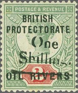 Stamp, Queen Victoria (1819-1901), Oil Rivers Protectorate,  , Crowns and Coronets, Famous People, Heads of State, Queens, Royalty, Women