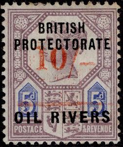 Stamp, Queen Victoria (1819-1901), Oil Rivers Protectorate,  , Crowns and Coronets, Famous People, Heads of State, Queens, Royalty, Women