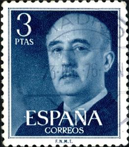 Stamp, Franco, General, Spain,  , Dictators, Famous People, Generals, Heads of State, Heads of State (Military), Men, Politicians