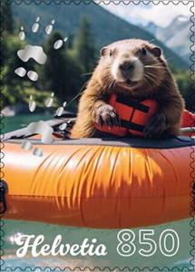 Stamp, The Descent of the Aare from Marmi, Switzerland,  , Animals (Fauna), Cryptostamps, Mammals
