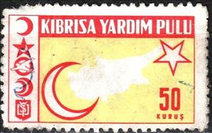 Stamp, Kibrisa Yardim Pulu (Charity aid to Cyprus), Turkey,  , Maps, Red Cross and Red Crescent
