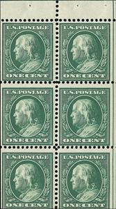 Booklet Pane, Benjamin Franklin (1706-1790), Leading Author and Politician, United States of America,  , Authors, Famous People, Изобретатели, Literary People (Poets and Writers), Men, Politicians, Scientists, Государственный деятель