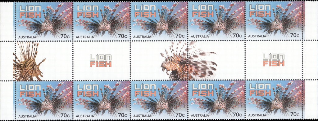 Red Lionfish (Pterois volitans) Gutter Strip