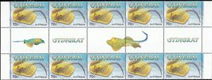 Gutter Pairs, Stingray (Taeniura lymma) Gutter Strip, Australia,  , Animals (Fauna), Fishes, Rays (Fishes), Sea Life