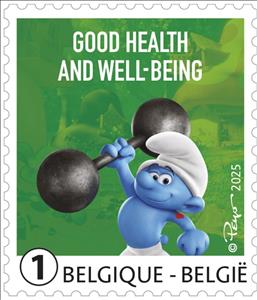 Stamp, Good Health and Well Being, Belgium,  , Cartoons