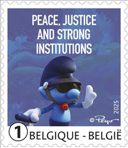 Stamp, Peace, Justice and Strong Institutions, Belgium,  , Cartoons