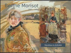 Souvenir Sheet, Paintings by Berthe Morisot, Burundi,  , Painters, Paintings