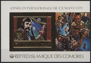 Souvenir Sheet, Bleriot, Comoros,  , Aircraft, Aviation, Children, Famous People, International Years, Pilots, U.N.O.