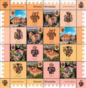 Souvenir Sheet, Castles of Croatia, Croatia,  , Buildings, Castles