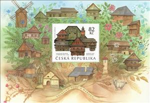 Souvenir Sheet, Wallachian Open Air Museum, Rožnov pod Radhoštěm, Czech Republic,  , Architecture, Museums