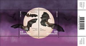 Souvenir Sheet, Bats of Denmark, Denmark,  , Bats