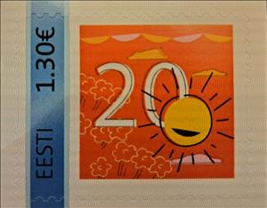 Stamp, Päike, Estonia,  , Paintings