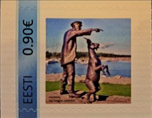 Stamp, Vanamees ja kits, Estonia,  , Statues