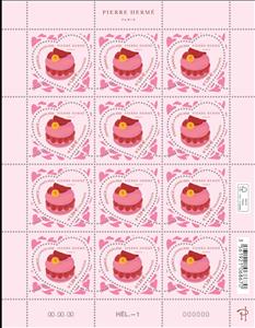Full Pane, Valentine Hearts : Pierre Hermé Ispahan, France,  , Hearts, Pastries / Bakery products