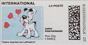 Stamp, Idefix in love, France,  , Cartoons, Dogs