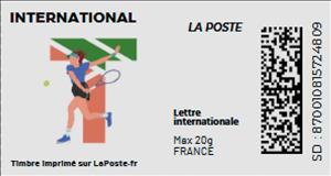 Stamp, Letter T Tennis, France,  , Sports, Tennis