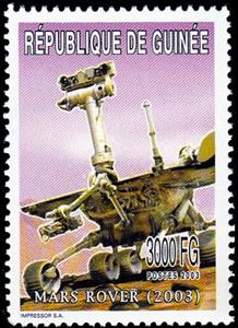 Stamp, Mars Rover (2003), Guinea,  , Outer Space, Satellites