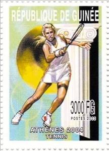 Stamp, Olympic Games in Athens in 2004 - Tennis, Guinea,  , Olympic Games, Sports, Tennis