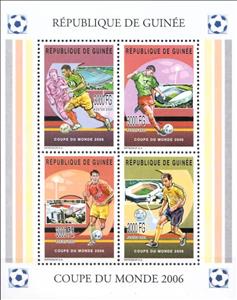 Mini Sheet, World Cup Football Soccer in Germany in 2006, Guinea,  , Football (Soccer), Sports, Stadiums