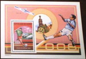 Souvenir Sheet, World Cup Football Soccer in Germany in 2006, Guinea,  , Football (Soccer), Sports, Stadiums