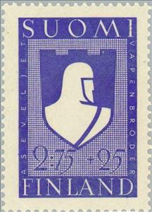 Stamp, Badge of the Brothers in Arms Association, Finland,  